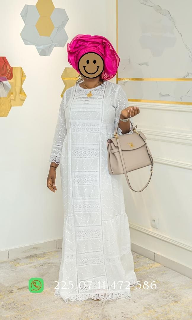 Robe en dentelle VIP RD033 - Blanc