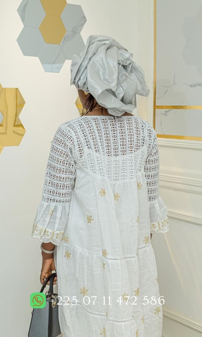 Robe en dentelle VIP RD037 - Blanc