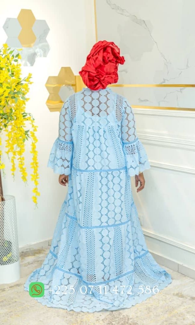 Robe en dentelle VIP RD045 - Bleu